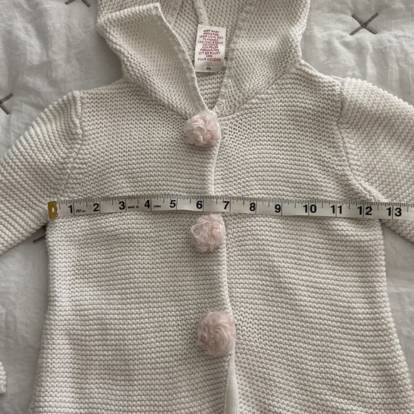 Max Studio Baby Easter Bunny ear cardigan sweater - Picture 2 of 4